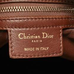 Pre Owned Dior Dark Brown Leather Libertine Hobo