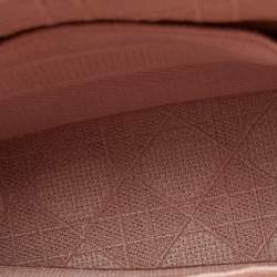 Pre Owned Dior Pink Cannage Embroidered Canvas Medium Lady D-Lite Tote