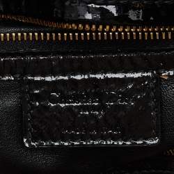 Pre Owned Dior Black Cannage Patent Leather Vintage Tote