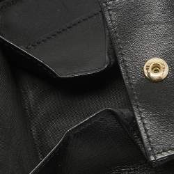 Dior Black Cannage Leather Lady Dior Voyageur Compact Wallet