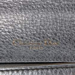 Pre Owned Dior Metallic Leather Medium Diorama Flap Shoulder Bag