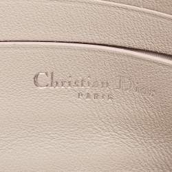 Pre Owned Dior Grey Cannage Patent Leather Miss Dior Promenade Chain Pouch