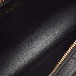 Pre Owned Dior Black Cannage Leather Caro Double Pouch Bag