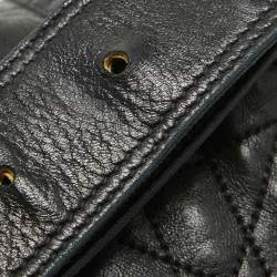 Dior Black Cannage Leather Flap Shoulder Bag