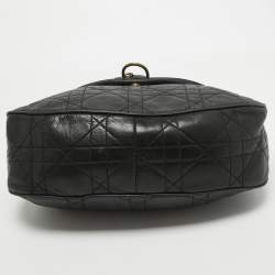 Dior Black Cannage Leather Flap Shoulder Bag