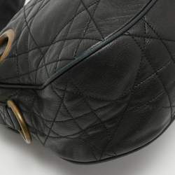 Dior Black Cannage Leather Flap Shoulder Bag