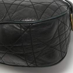 Dior Black Cannage Leather Flap Shoulder Bag