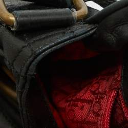 Dior Black Cannage Leather Flap Shoulder Bag