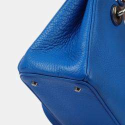 Dior diorissimo mini  electric blue grained calf leather SHW small Bag