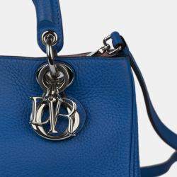 Dior diorissimo mini  electric blue grained calf leather SHW small Bag