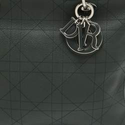 Pre Owned Dior Dark Green Cannage Leather Large Ultradior Tote