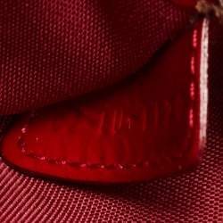 Pre Owned Dior Red Cannage Patent Leather Lady Dior Chain Clutch