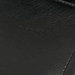 Pre Owned Dior Black Leather Saddle Bag