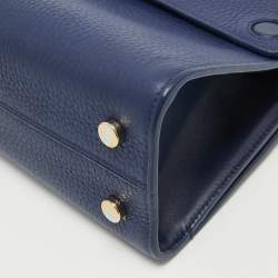 Pre Owned Dior Blue Leather Mini Diorever Top Handle Bag