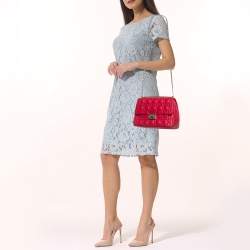 Pre Owned Dior Pink Cannage Leather Medium Miss Dior Shoulder Bag