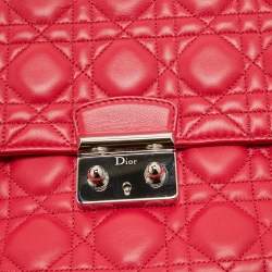 Pre Owned Dior Pink Cannage Leather Medium Miss Dior Shoulder Bag