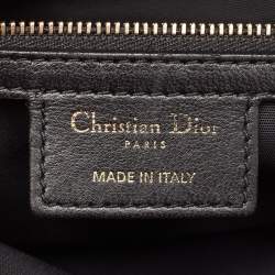 Pre Owned Dior Black Cannage Leather Soft Lady Dior Satchel