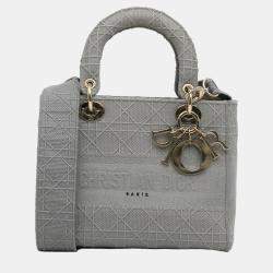 Dior Grey Medium Cannage Lady D-Lite