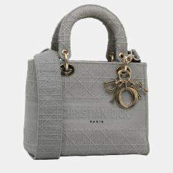 Dior Grey Medium Cannage Lady D-Lite