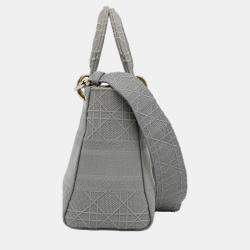 Dior Grey Medium Cannage Lady D-Lite