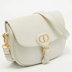 Pre Owned Dior Off White Leather Medium Bobby Shoulder Bag