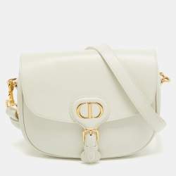 Pre Owned Dior Off White Leather Medium Bobby Shoulder Bag
