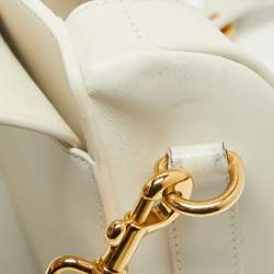 Pre Owned Dior Off White Leather Medium Bobby Shoulder Bag