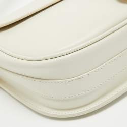 Pre Owned Dior Off White Leather Medium Bobby Shoulder Bag