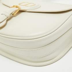 Pre Owned Dior Off White Leather Medium Bobby Shoulder Bag