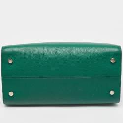 Pre Owned Dior Green Leather Medium Diorever Bag
