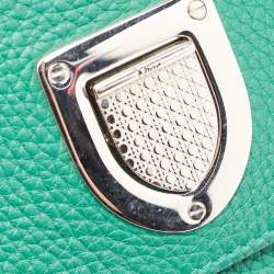 Pre Owned Dior Green Leather Medium Diorever Bag