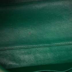 Pre Owned Dior Green Leather Medium Diorever Bag