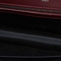 Pre Owned Dior Red Crackled Patent Leather Small Diorama Shoulder Bag