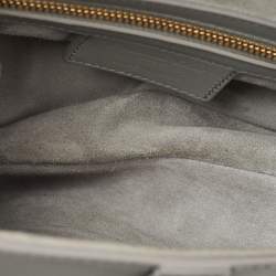 Pre Owned Dior Grey Ultramatte Leather Saddle Shoulder Bag