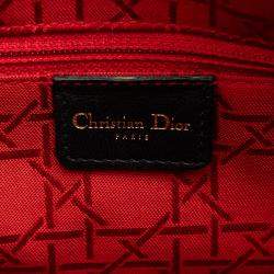 Dior Black Large Lambskin Cannage Lady Dior