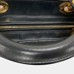 Dior Black Large Lambskin Cannage Lady Dior