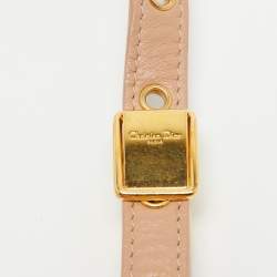 Pre Owned Dior Beige Cannage Leather Medium Caro Shoulder Bag