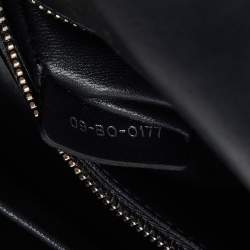 Pre Owned Dior Silver Microcannage Patent Leather Medium Diorama Flap Shoulder Bag