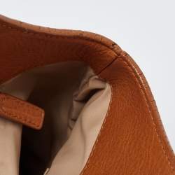 Pre Owned Dior Beige/Orange Oblique Canvas and Leather Vintage Bag