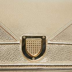 Dior Gold Leather Medium Diorama Shoulder Bag