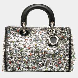 Dior Black/Silver Mini Embellished Diorissimo