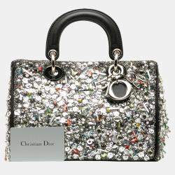 Dior Black/Silver Mini Embellished Diorissimo