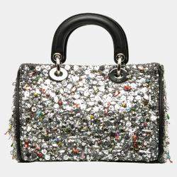 Dior Black/Silver Mini Embellished Diorissimo