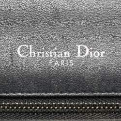 Pre Owned Dior Black Microcannage Patent Leather Medium Diorama Flap Shoulder Bag