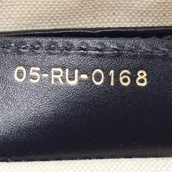 Pre Owned Dior Blue Oblique Canvas and Leather Saddle Bag