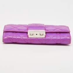 Pre Owned Dior Pink Cannage Leather Miss Dior Wallet on Chain