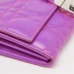 Pre Owned Dior Pink Cannage Leather Miss Dior Wallet on Chain