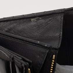 Pre Owned Dior Black Cannage Patent Leather Lady Dior Wallet on Chain