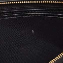 Pre Owned Dior Black Cannage Patent Leather Lady Dior Wallet on Chain