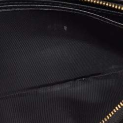 Pre Owned Dior Black Cannage Patent Leather Lady Dior Wallet on Chain